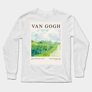 Green Wheat Fields, Auvers (1890) by Vincent Van Gogh Long Sleeve T-Shirt